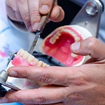 Dentures are made of a variety of materials