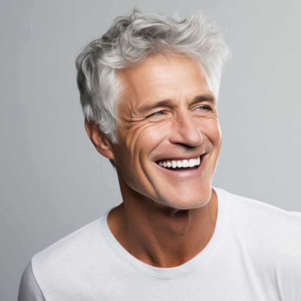 a man smiling with brighter teeth