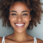 Woman showing off whiter teeth